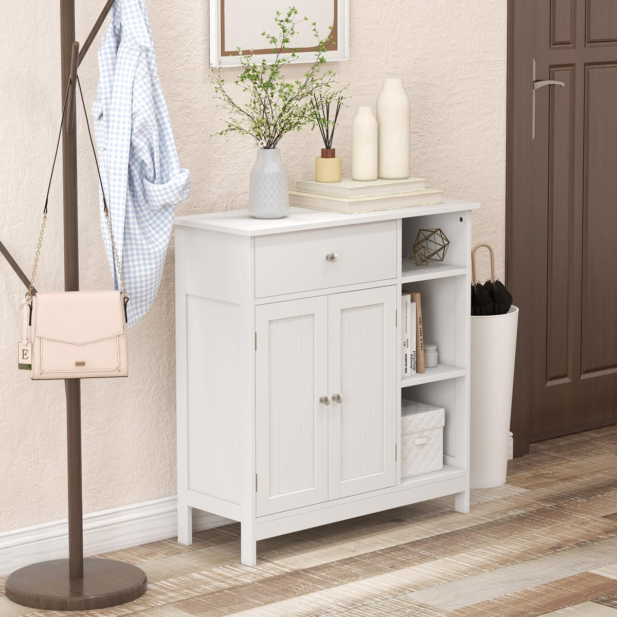 Tangkula Bathroom Storage Cabinet for Living Room Entryway