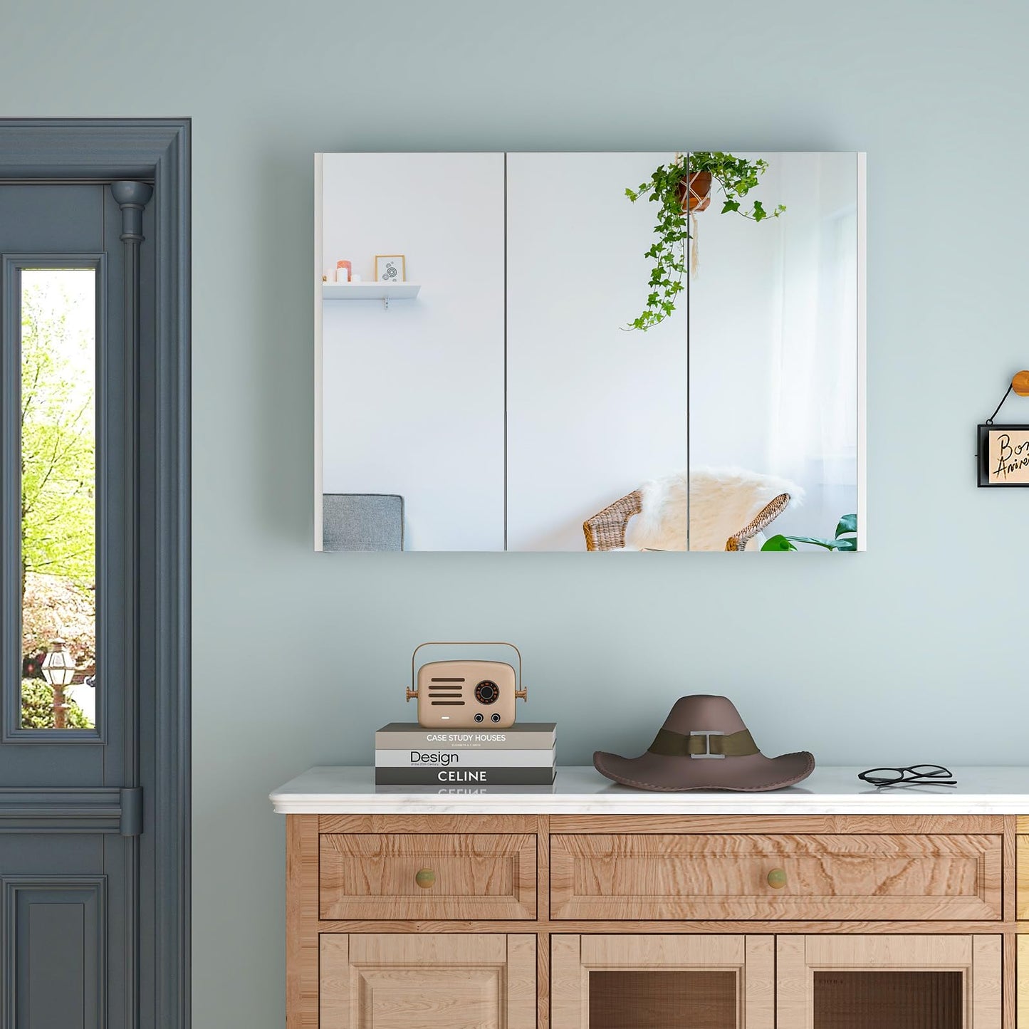 Tangkula 36" Bathroom Medicine Cabinet with Adjustable Shelf