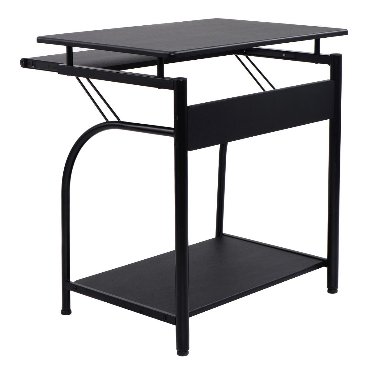 Tangkula Dorm Study Table Computer Desk for Small Space Black