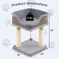 Tangkula Small Cat Tree for Indoor Cats for Play Rest