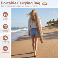 Tangkula 7FT Beach Umbrella with Fringe
