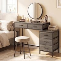 Tangkula Reversible Computer Desk with 5 Drawers (51-Inch)