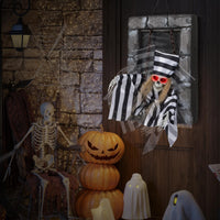 Décoration d'Halloween animée Tangkula, prisonnier crâne suspendu de 45 cm