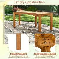 Tangkula Outdoor Acacia Wood Curved Garden Bench（1/2/4/7）
