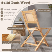 Tangkula 2/4 Pieces Folding Patio Chairs（slat back）