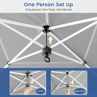 Tangkula 10x20 FT Pop Up Canopy with Center Lock