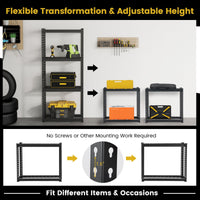 Tangkula 4-Tier Garage Storage Shelves for Warehouse Kitchen Pantry Basement, 27.5" x 12" x 60"
