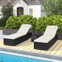 Tangkula Patio Rattan Chaise Lounge