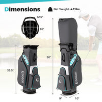 Tangkula Golf Cart Bag Lightweight Golf Bag with 14-Way Divider Top