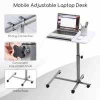 Tangkula Mobile Overbed Table Couch Table