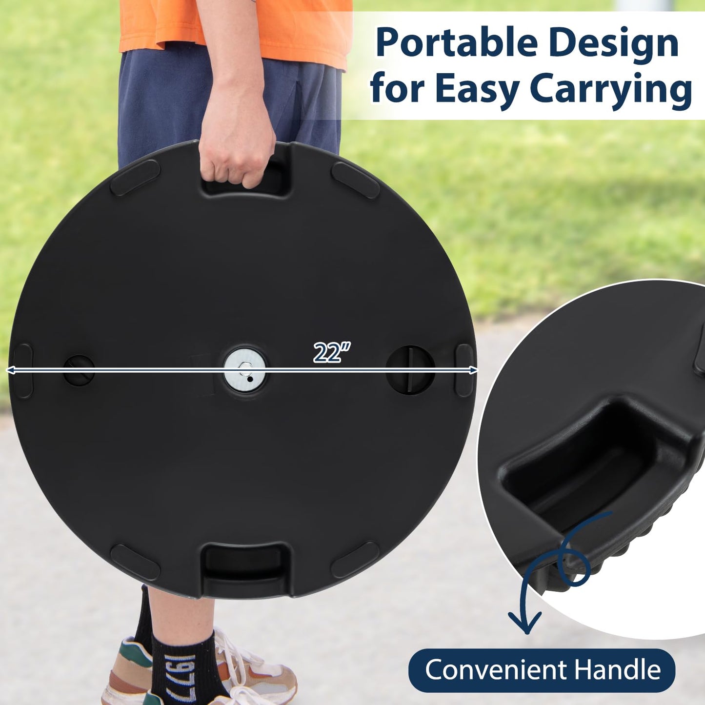 Tangkula Round Umbrella Base（55 lbs）