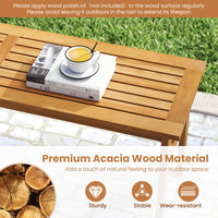 Tangkula 3 Pieces Patio Dining Set