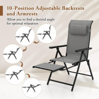 Tangkula Folding Patio Chairs Set