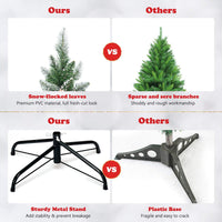 TANGKULA Artificial Pencil Christmas Tree with Pine Cones and Metal Stand