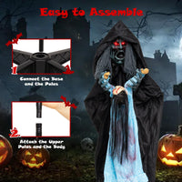 Tangkula 7.2 FT Animated Halloween Standing Devil Catching Doll Decorations