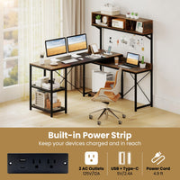 Tangkula 62" Reversible L-Shaped Computer Desk