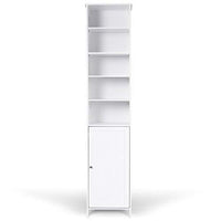 Tangkula 72" Bathroom Tall Storage Cabinet with Adjustable Shelves & Cupboard