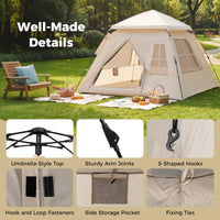 Tangkula 4 Person Camping Tent with Removable Rainfly