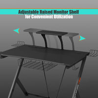 Tangkula Computer Desk Gaming Desk with Headset Hook