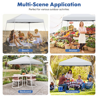 Tangkula 10 ft x 10 ft Outdoor Instant Pop-up Canopy, Folding Slanted Leg Canopy Tent
