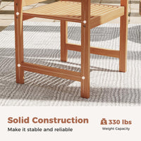 Tangkula 7 Piece Patio Wood Dining Table Set