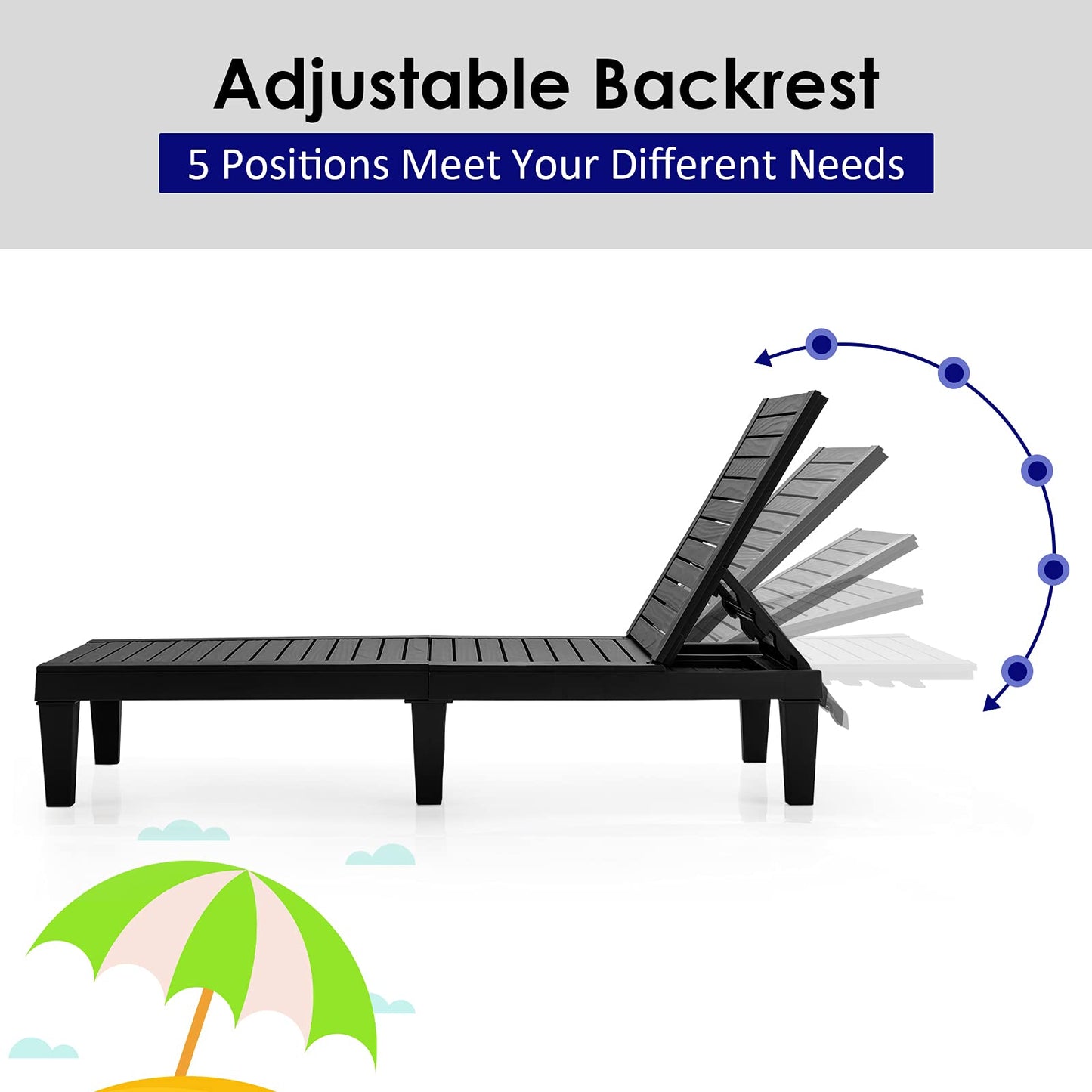Tangkula Outdoor Chaise Lounge Chair