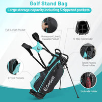 Tangkula Women's Complete Golf Clubs and Bag Set Golf Stand Bag