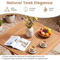 Tangkula 32-Inch Solid Teak Wood Folding Outdoor Table
