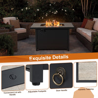 Tangkula 42 Inch Propane Fire Pit Table