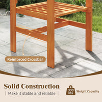 Tangkula 7 Piece Patio Wood Dining Table Set