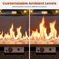 Tangkula 42 Inch Propane Fire Pit Table