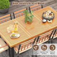 Tangkula 9 Pieces Patio Dining Set with Soft Cushions and 1.9” Umbrella Hole