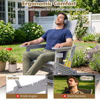 Tangkula Adirondack Chairs with Cup Holder for Garden