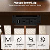 Tangkula 4-Piece Bar Table with Stools for Living Room
