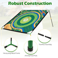 Tangkula Golf Chipping Game Set with Carry Bag 6 FT Large Golf Target Mat