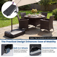 Tangkula 165 Lbs Cantilever Umbrella Base with 2 Wheels