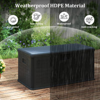 Tangkula 100 Gallon Outdoor Storage Box for Garden Tools