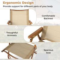 Tangkula Camping Chairs Set of 2 for Fishing Hiking Picnic Camp