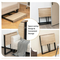 Tangkula Bureau Informatique Pliant, Bureau d'Ordinateur Portable Pliable avec Rabat de 80 cm, Bureau d'Étude pour Petits Espaces