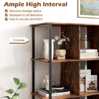 Tangkula Étagère à livres 12 cubes de 42 x 16 x 57 pouces, étagère de rangement ouverte à 5 niveaux
