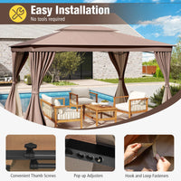 Tangkula 10x13 FT Outoor Gazebo Heavy-Duty Metal Frame