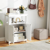 Tangkula Bathroom Storage Cabinet with 2 Doors & 1 Adjustable Shelf