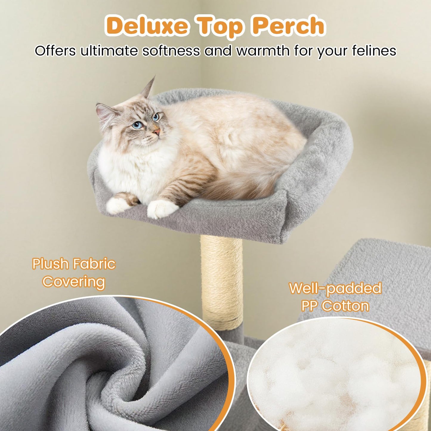 Tangkula 63 Inch Tall Cat Tree with Sisal Scratching Posts