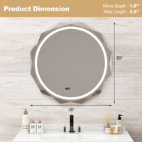 Miroir de salle de bain LED anti-buée Tangkula