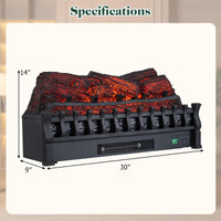 Tangkula 30" Infrared Quartz Electric Fireplace with Remote for Living Room