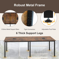 Tangkula 8 FT Conference Table Rectangle Office Computer Desk