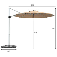 Tangkula 11ft Patio Cantilever Umbrella