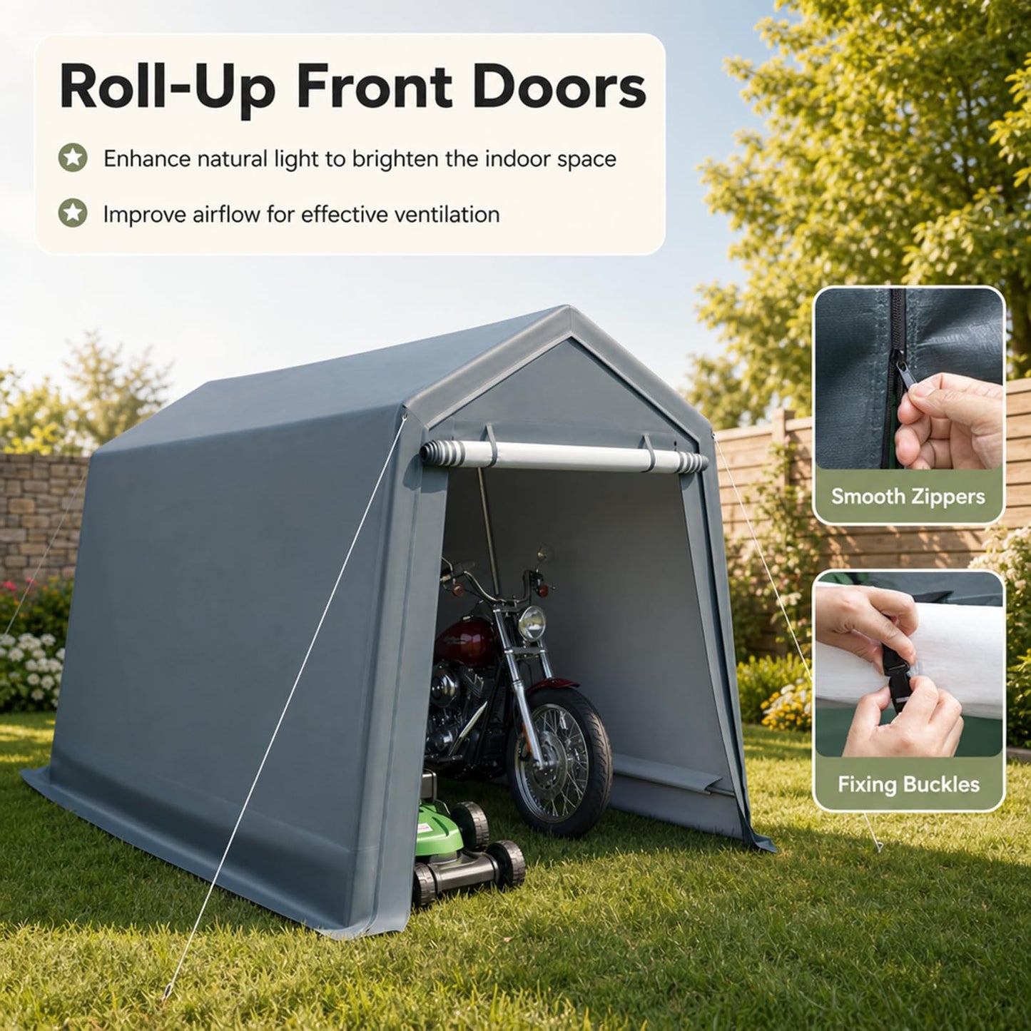 Tangkula 8.3 x 14 FT Heavy Duty Outdoor Storage Shed