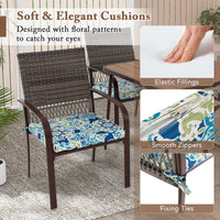 Tangkula Patio Rattan Chairs Set of 4