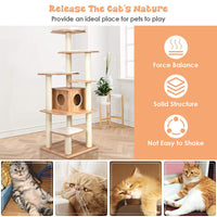 Tangkula 69 Inch Tall Cat Tree with Sisal Rope Scratching Posts